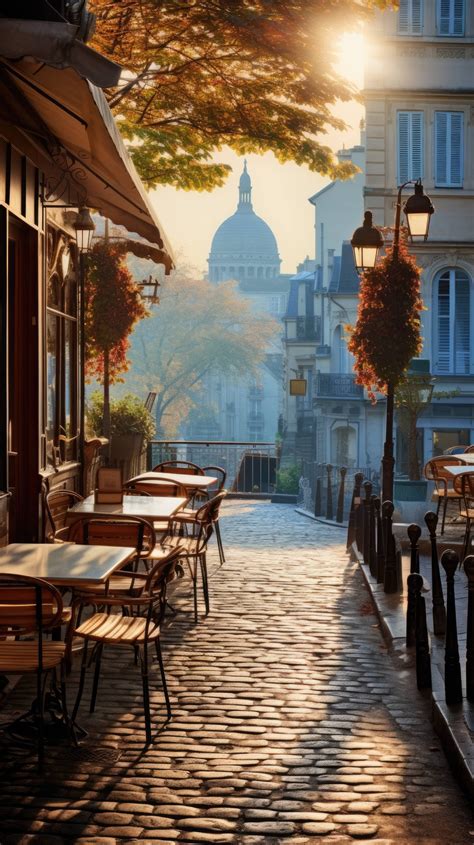 Montmartre, Paris, quiet café morning