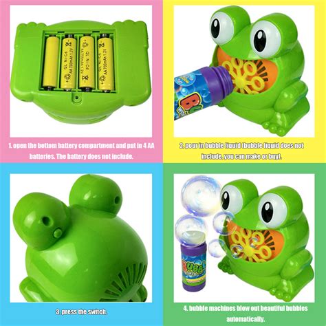 New Frog Automatic Bubble Blower Maker Music Machine Bath Children Kids Outdoor Toy Bubble ...