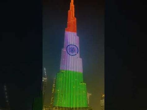 75th Independence Day @ Burj Khalifa |Indian flag on Burj Khalifa 🇮🇳#proudtobeindian # ...