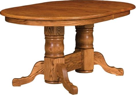 Traditional Double Pedestal Dining Table | Amish Traditional Dining Table