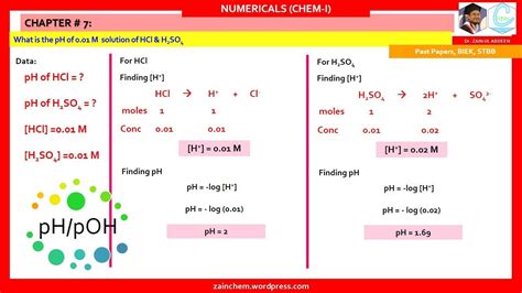 NUMERICAL pH of HCl & H2SO4 - YouTube