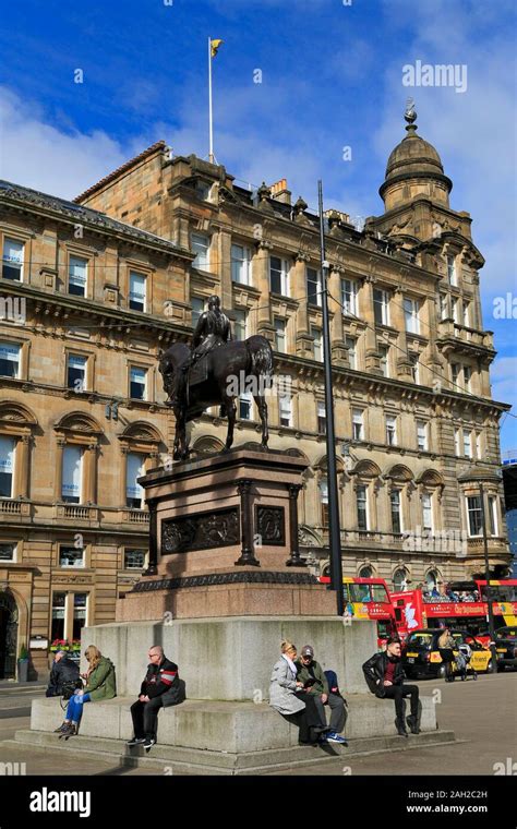 Prince Albert Statue, George Square, Glasgow, Scotland, United Kingdom Stock Photo - Alamy