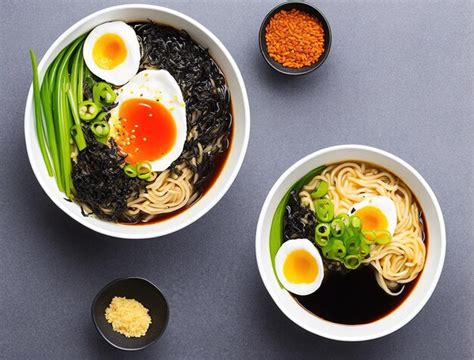 Premium Photo | Japanese cuisine ramen with eggs spicy