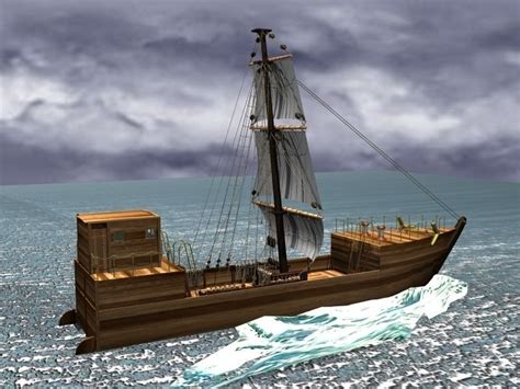 Cog-type sailing ship 3D Model MAX OBJ 3DS FBX HRC XSI DXF | CGTrader.com