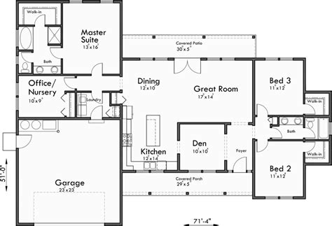 Simple Single Floor House Plans - floorplans.click