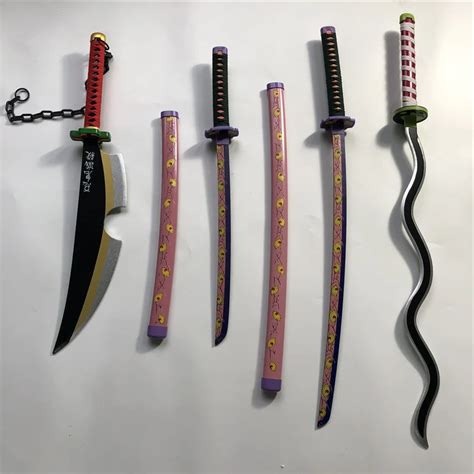 Demon Slayer Kimetsu No Yaiba Sword Iguro Obanai Cosplay Prop Tengen ...