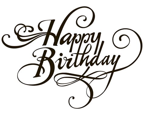 PNG Happy Birthday Text - Black Text – Free Download