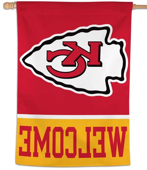 Kansas City Chiefs Flag Vertical Welcome Banner