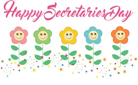 Secretarys Day Clipart - happy-secretaries-day-cute-flowers-clipart ...