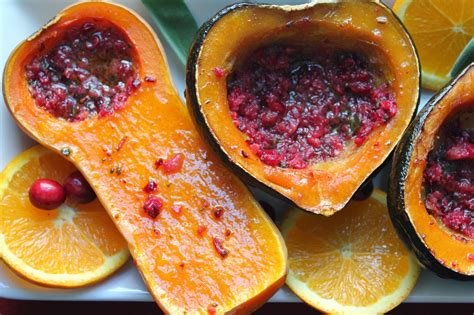 Delicious Dishings: Roasted Winter Squash With Cranberry-Sage Butter