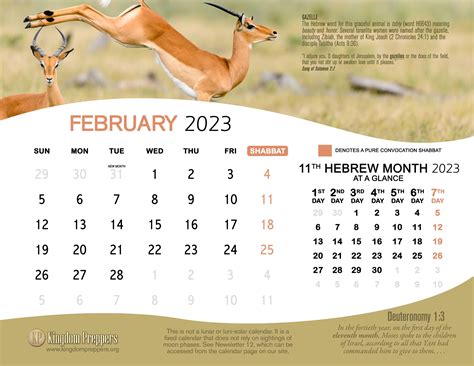 Hebrew Israelite Calendar (2022-2023) — Kingdom Preppers