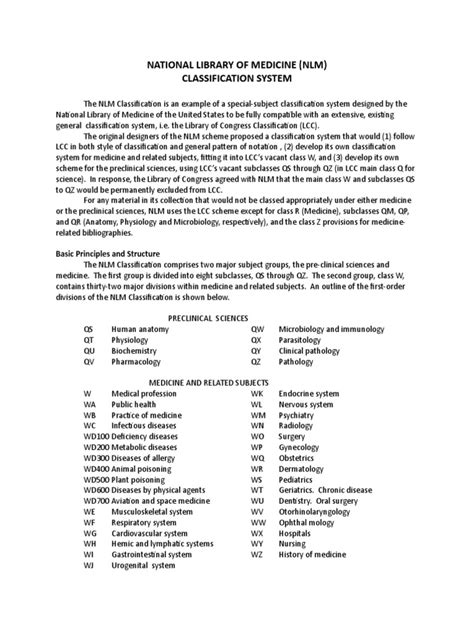 National Library of Medicine Cataloging System | PDF | Gastrointestinal Tract | Medicine