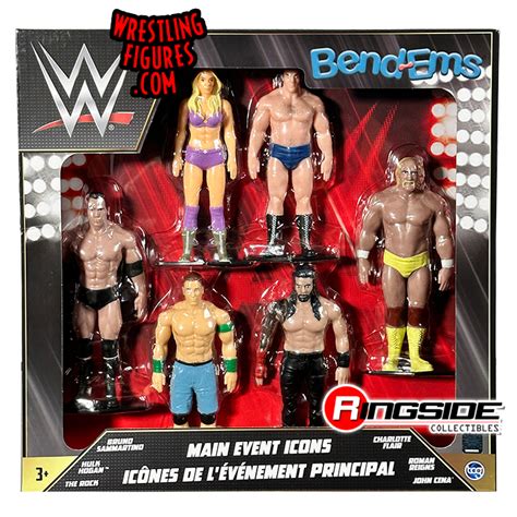 WWE Main Event Icons 6-Pack - WWE Bend-Ems Toy Wrestling Action Figures ...