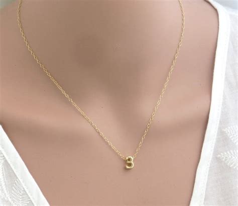 Gold Number Necklace Gold Personalized Number Necklace - Etsy