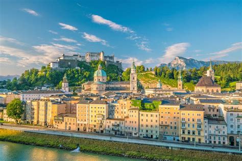 Beautiful View Of Salzburg City Skyline, Austria Stock Image - Image of historic, church: 142681989