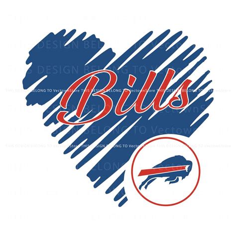 ArtStation - Free Heart Buffalo Bills NFL Team Logo SVG Cutting Digital ...