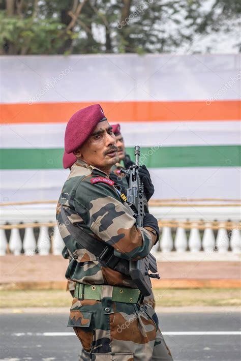 Indian Army Officer preparing for taking part in the upcoming Indian ...