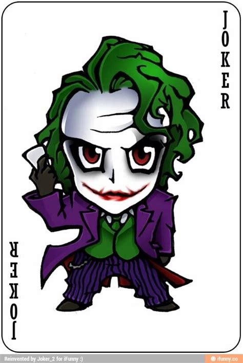 The joker on a joker playing card | Joker cartoon, Joker artwork, Joker