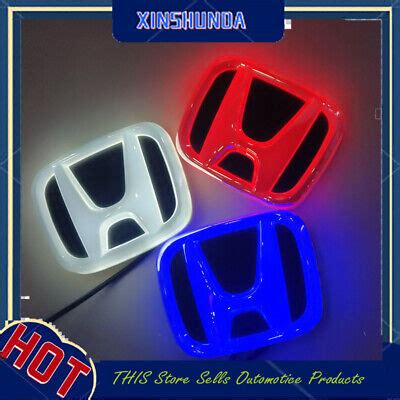 4D car light Badge Emblems luminous tail standard cold cursor rear H LED car | eBay