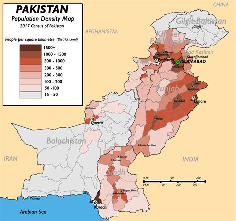 Pakistan population density map : r/MapFans