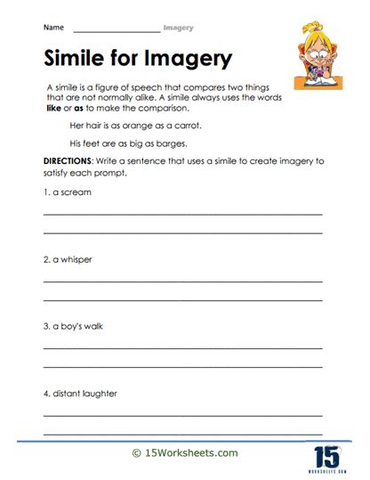 Imagery Worksheets - 15 Worksheets.com