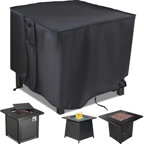 Gas Fire Pit Table Cover Square - Waterproof Windproof Anti-UV Heavy ...