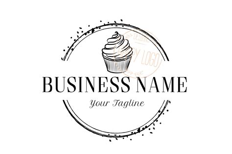 DIGITAL Custom logo design cake bakery logo design simple