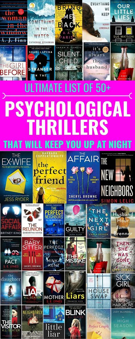 Ultimate List Of 50+ Psychological Thrillers To Read | Thriller books ...