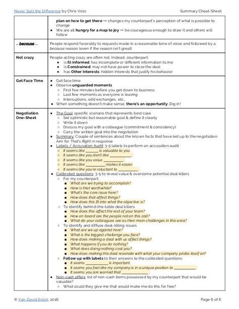 Never Split the Difference Cheat-Sheet | Cheat sheets, Cheating, Motivational interviewing