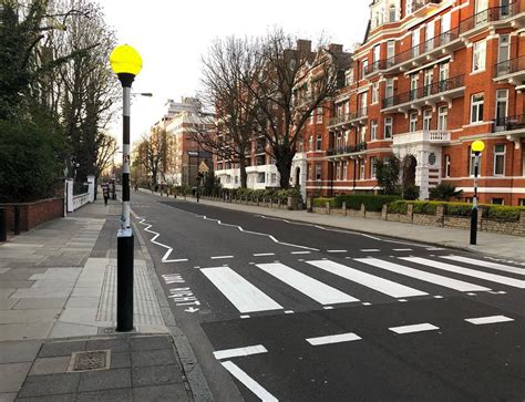 Abbey Road Crossing Has Been Repainted Whilst The Streets Are Quiet