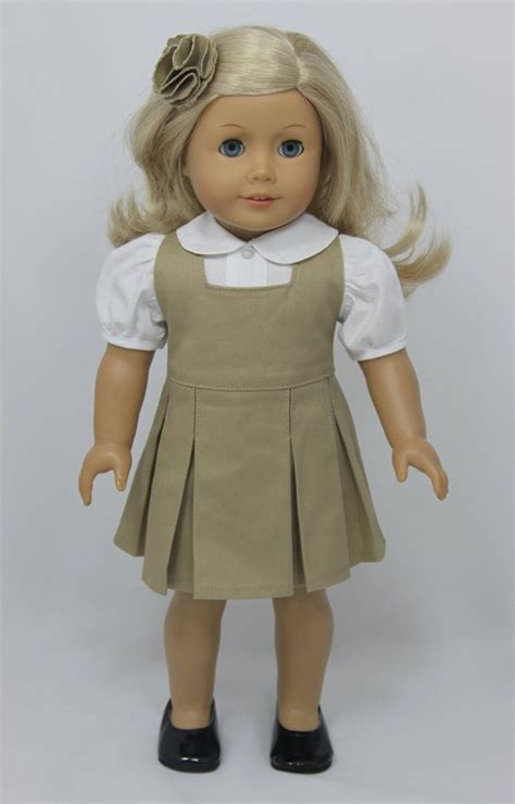 American Girl Doll school uniform with white by dollpetitecouture, $32.00 18 Inch Doll Clothes ...