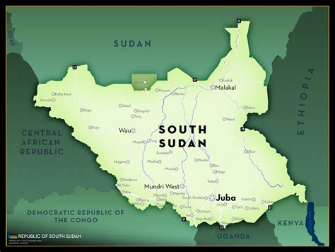 South Sudan Executive Style Wall Map | Maps.com.com