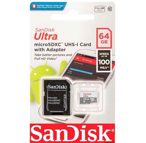 Sandisk Ultra Lite Micro SDXC 64GB Memory Cardبطاقة ذاكرة سانديسك الترا لايت ميكرو SDXC سعة 64 ...