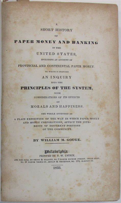 A SHORT HISTORY OF PAPER MONEY AND BANKING IN THE UNITED STATES ...