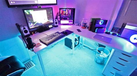 L Shaped Gaming Desk With LED Lights | ubicaciondepersonas.cdmx.gob.mx