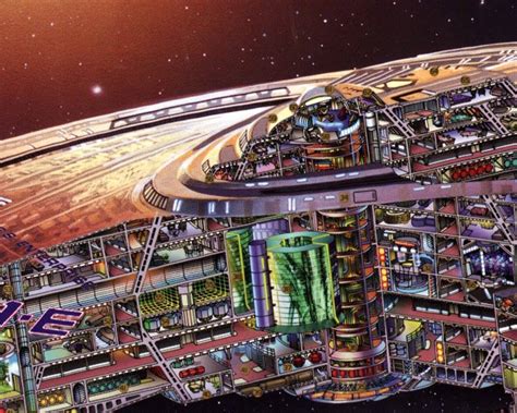 Starfleet ships — Enterprise E cutaway poster by Star Trek...