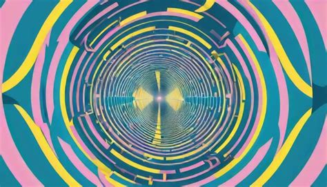 Premium Photo | Quantum Tunneling Mesmerizing Teal Yellow and Pink Abstract Wallpaper