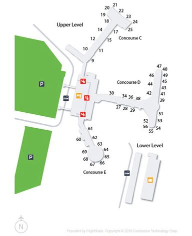 Milwaukee Airport Terminal Map - Tourist Map Of English