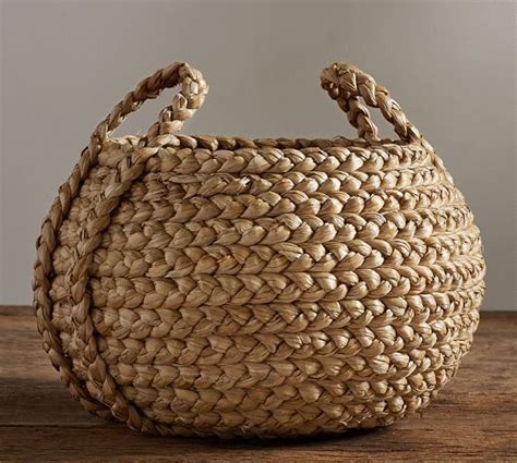 Beachcomber Round Handled Baskets | Pottery Barn in 2020 | Basket weaving, Wicker baskets ...