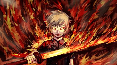 Download Evil Sword Flame Anime Original HD Wallpaper by ja4949