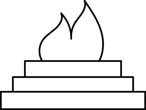 Isolated Fire Pit Black Linear Icon. 24161145 Vector Art at Vecteezy