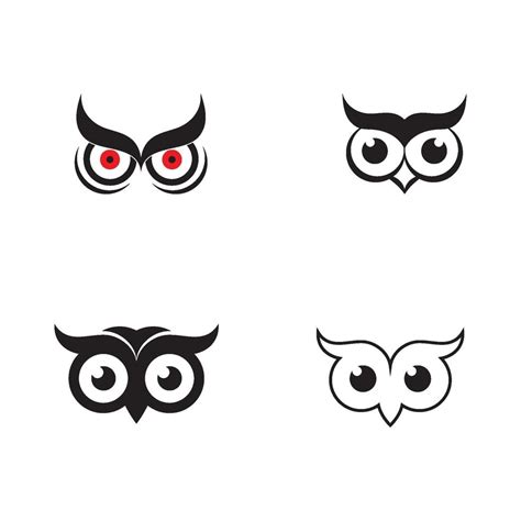 owl eyes logo and symbol vector 2144509 Vector Art at Vecteezy