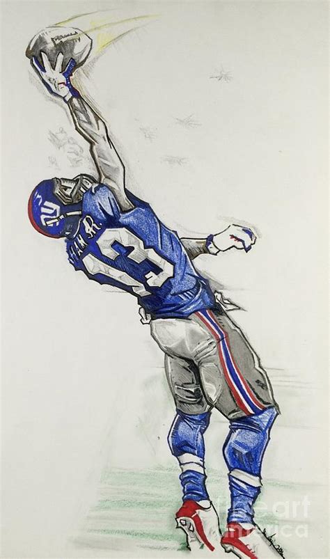 Odell Beckham Jr The Catch Drawing by Gregory Taylor