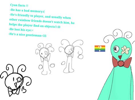 Cyan!! (A rainbow friends oc!) by ZaExpiredMilk on DeviantArt