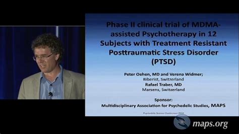 MDMA-Assisted Psychotherapy for the Treatment of Chronic PTSD - Peter Oehen, M.D. on Vimeo