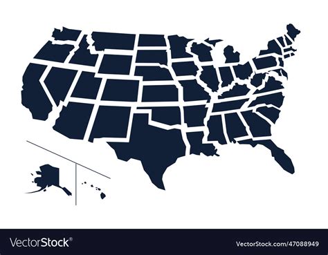 Us map Royalty Free Vector Image - VectorStock