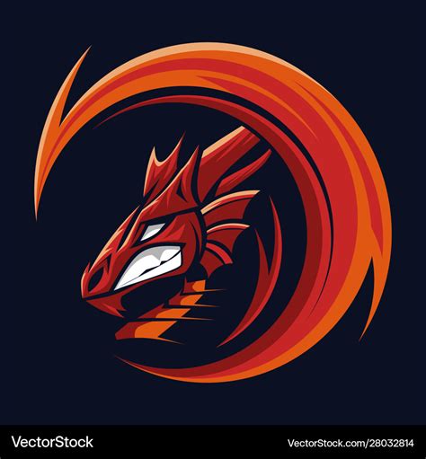 Dragon sport gaming mascot logo template Vector Image