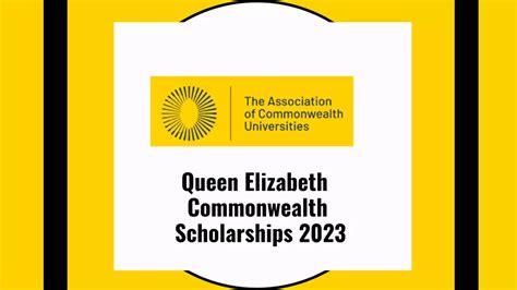 2023 Queen Elizabeth Commonwealth Scholarships — 247Hitz.Com