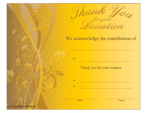 Free Printable Donation Certificate Templates