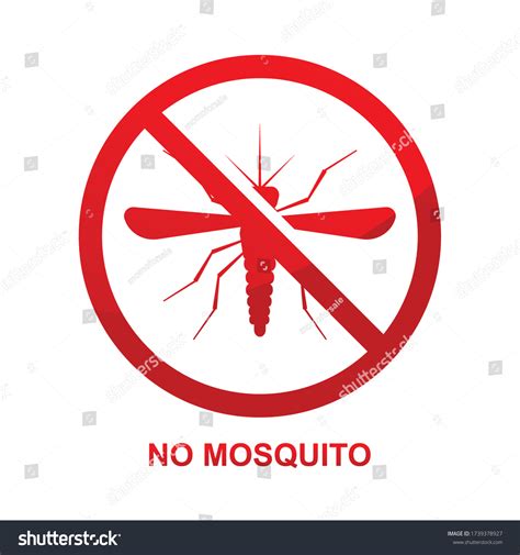 No Mosquito Sign Isolated On White Stock Vector (Royalty Free) 1739378927 | Shutterstock